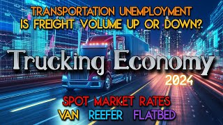 Trucking Economy in 2024 Spot Market Freight Rates Volume and Unemployment [upl. by Nofets509]