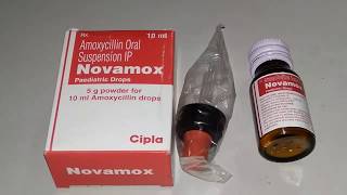 Novamox Drops Use in Hindi II Best Antibaotic Drops For Children II [upl. by Laup]