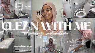 CLEAN WITH ME✨ Cleaning motivation bathroom reset deodorize and refresh with me🧼🚽 [upl. by Gilead]