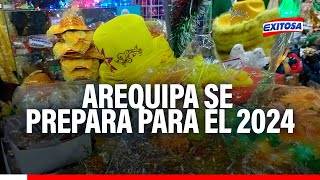 🔴🔵Arequipa se prepara para el 2024 Comerciantes muestran los rituales y cábalas de Año Nuevo [upl. by Annauqahs]