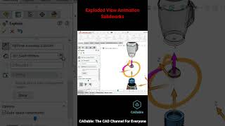 Exploded View Animation in SolidWorks shorts SolidWorks Exploded View Animation Tutorial CADable [upl. by Adni]