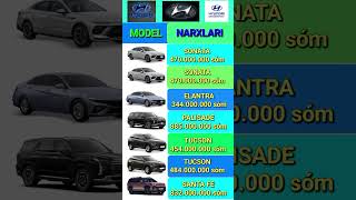 HYUNDAI yangi narxlari Hyundaicom saytidan olingan narxlar video shorts youtube [upl. by Audrey]