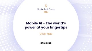 Mobile Tech Forum keynote Samsung Galaxy AI  Hele verdens kraft i dine hender [upl. by Ru]