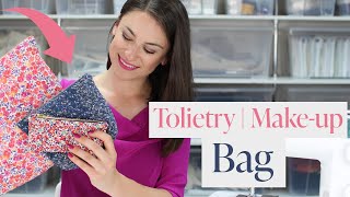 Quilted Toiletry amp Makeup Bag Tutorial [upl. by Laamaj598]