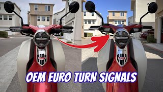 Honda Super Cub C125 OEM Euro Turn Signal Installation  ASV Lever [upl. by Freberg555]