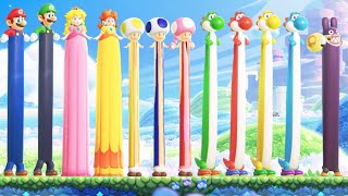 Super Mario Bros Wonder  All Stretchy Characters in Daylight [upl. by Aeriel]