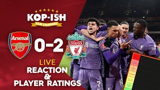 GUNNERS COOKED ON THEIR OWN TURF  ARSENAL 02 LIVERPOOL  MATCH REACTION amp PLAYER RATINGS LIVE [upl. by Oatis]