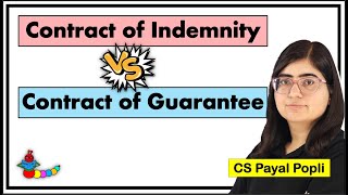 Contract of Indemnity and Guarantee  Contract of Indemnity  Contract of Guarantee  Contract Act [upl. by Alisun474]