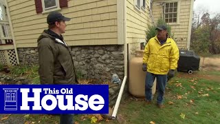 How to Drain Downspout Water Flow Away from a House  This Old House [upl. by Treulich135]