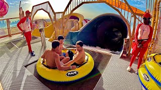 Spectacular Aquatic Raft Ride at Meryal Waterpark Qatar [upl. by Ydnelg847]