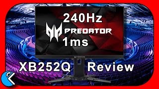 240Hz 1ms Intel Extreme Masters tournament ready 245 inch Acer Predator XB252Q Gaming monitor [upl. by Calla767]