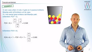 Toevalsvariabelen voorbeelden  kansrekening vwo AC  WiskundeAcademie [upl. by Morley]