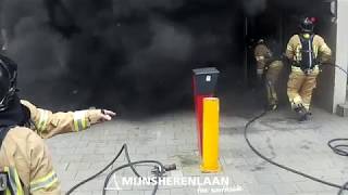 Brandweer prio1 brand parkeergarage Rotterdam archief [upl. by Attenov]