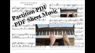 SOS dun terrien en détresse  Cover Piano Tutorial  Partition PDFPiano Score PDF Sheet Music [upl. by Riba155]