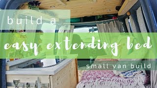 Building an Easy Extending Bed  Small van build  Ep 5 [upl. by Lali478]