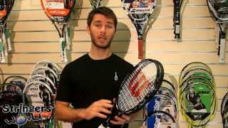 Wilson Blade 98S Tennis Racket Review from Stringers World [upl. by Airbas]