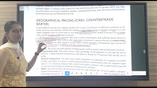 CH 16  PART  23  GEOGRAPHICAL PRICING  COUNTERTRADE  BUYBACK ARRANGEMENT OFFSET BARTER [upl. by Annalise]