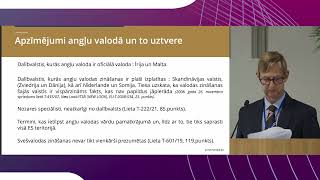 Judge Pēteris Zilgalvis  Language Considerations in Assessing the Distinctiveness of a Trademark [upl. by Gladdie]