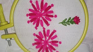 Easy hand embroidery design with needle [upl. by Manuel]