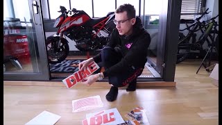 Blackout tunt eine KTM Duke 125 mit unseren Felgenaufkleber wheelsticker Tuning Tutorial Aufkleber [upl. by Rains]