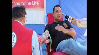 Blood donation camp in collaboration with the Pakistan Red Crescent Hospital [upl. by Mojgan]