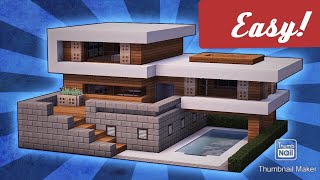 How to make a large modern house in mini block craft [upl. by Hiamerej]