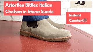 Review of the Astorflex Bitflex Chelsea Boot in Stone Suede [upl. by Fife]