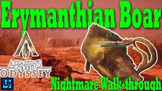 Assassins Creed Odyssey How To Beat The Erymanthian Boar On Nightmare Difficulty [upl. by Rabka182]