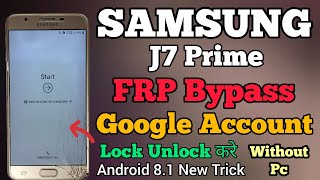 Samsung J7 Prime FRP Bypass  Without Pc  Android 810  Google Account Bypass  New Method 2023 [upl. by Clementia]