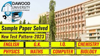 Dawood University Sample Paper Solution  2023 [upl. by Matty]