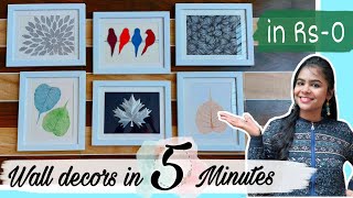 5 Minute Wall Decor in Rs0  Easy DIY Wall decors  Best Out Of Waste [upl. by Beisel]