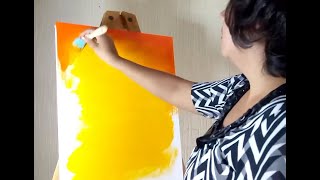 Como Pintar Un Cuadro Con Pintura Acrilica  PAINTING TUTORIAL Acrylic For Beginners [upl. by Esinrahs135]