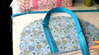 Sew a Carryall Bag Part 3 making and adding straps [upl. by Hewie]