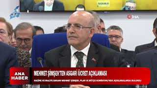 MEHMET ŞİMŞEKTEN ASGARİ ÜCRET AÇIKLAMASI [upl. by Heinrick]