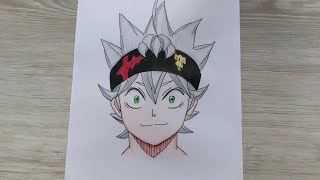 drawing Asta from Black clover anime tutorial [upl. by Lehmann34]