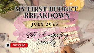 First BiWeekly Budget Breakdown  First Check of July 2023  Financial Freedom Cash Stuffing [upl. by Ahsilam]