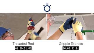 Gripple Express vs Typical Threaded Rod Installation [upl. by Engenia]