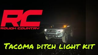 Rough country Toyota Tacoma ditch light install [upl. by Kobi416]