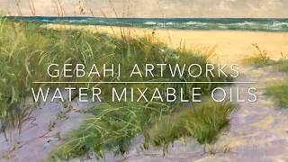 Florida Seascape in water mixable oils Full Tutorial [upl. by Llejk]