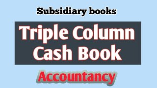 Triple Column Cash BookOnline recordedAccountancy [upl. by Sivehc]