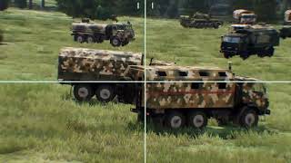 Large Group of North Korean Trucks Ambushed by Ukrainian Forces near Kursk Air Base  Arma 3 [upl. by Iarised]