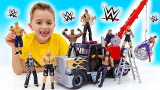 Vlad and Niki do sports together with WWE toys and become stronger [upl. by Korey]