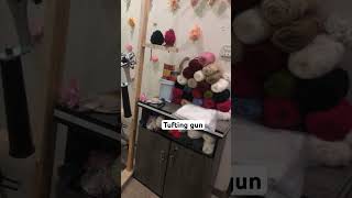 Easy tutorial for tufting beginners tufting carpettuftingviralviralvideo yotubeshorts shorts [upl. by Xet385]