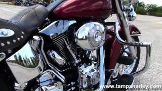 Used 2005 HarleyDavidson FLSTC Heritage Softail Classic with Bassani True Duals [upl. by Inafit]