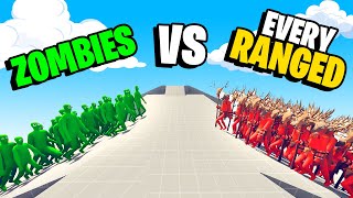 TABS  ZOMBIES vs EVERY RANGED UNIT  Totally Accurate Battle Simulator [upl. by Ggerk254]