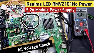 Realme LED No Power Problem  5 24 Module Power Supply  Realme RMV 2101 No Power [upl. by Geneva333]