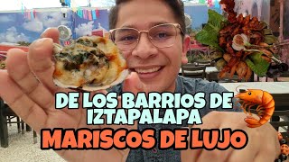 BARRIO de IZTAPALAPA con MARISCOS GOURMET [upl. by Semela334]