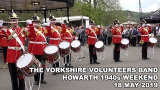 The Yorkshire Volunteers Band performing at Haworth 1940s weekend 2019 4K [upl. by Murphy922]