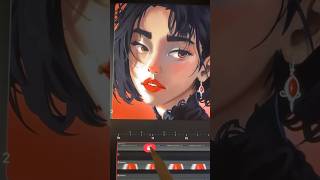 Watch me Animate this Portrait In Procreate Dreams iPad✨shorts procreatedreams procreate [upl. by Yatnohs]