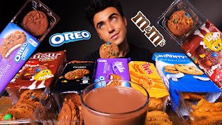 ASMR EATING CHOCOLATE COOKIES DESSERT MUKBANG MILKA OREO MARS MampM TWIX BOUNTY FOOD VIDEOS [upl. by Jacqueline]